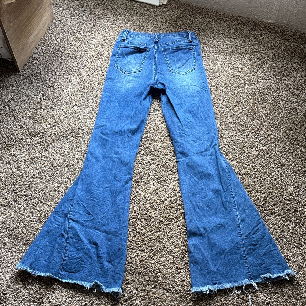 Stylish Blue Flare Jeans - Picture 3 of 3